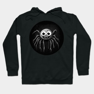 Crazy Faced Spooky Spider Cartoon For Halloween Hoodie